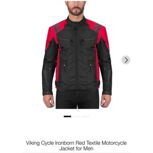 NWOT Viking Cycle Ironborn Red Textile Motorcycle Jacket